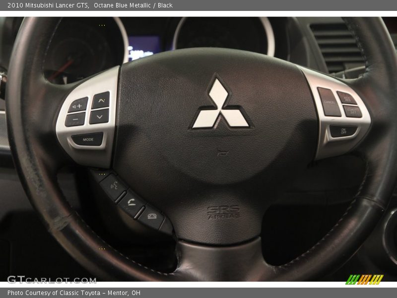Octane Blue Metallic / Black 2010 Mitsubishi Lancer GTS