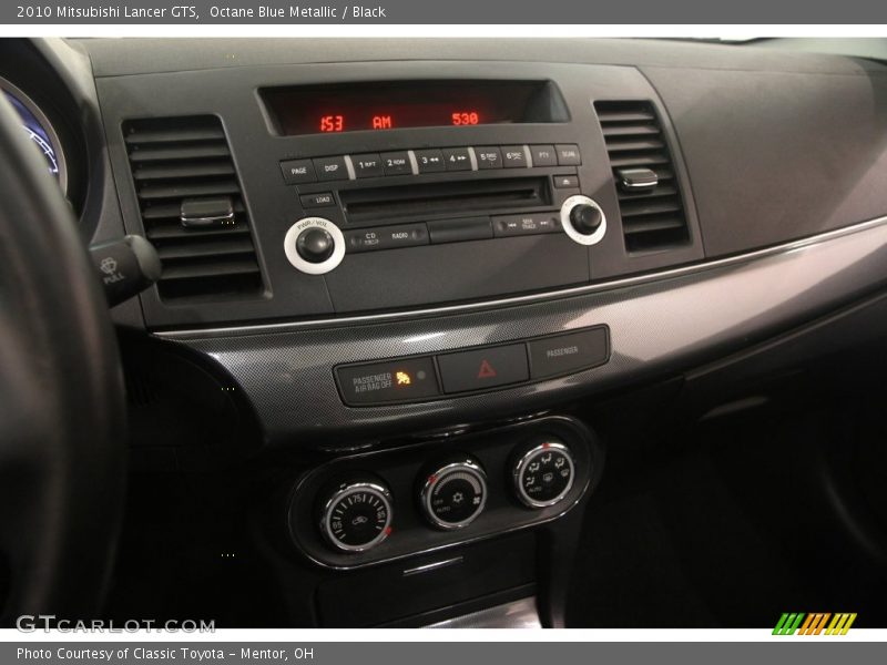 Octane Blue Metallic / Black 2010 Mitsubishi Lancer GTS