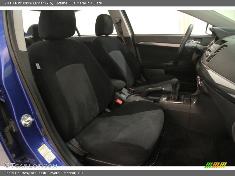 Octane Blue Metallic / Black 2010 Mitsubishi Lancer GTS