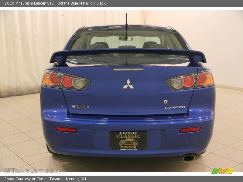 Octane Blue Metallic / Black 2010 Mitsubishi Lancer GTS