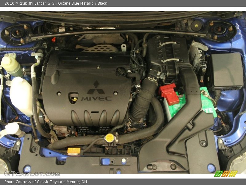 Octane Blue Metallic / Black 2010 Mitsubishi Lancer GTS