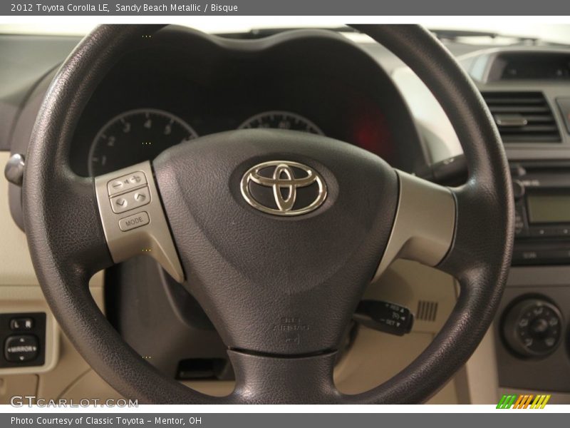 Sandy Beach Metallic / Bisque 2012 Toyota Corolla LE