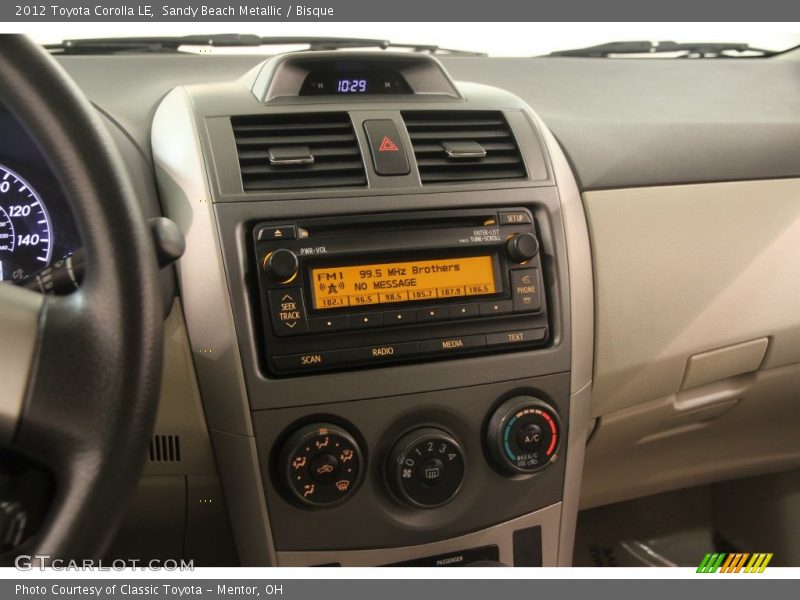 Sandy Beach Metallic / Bisque 2012 Toyota Corolla LE