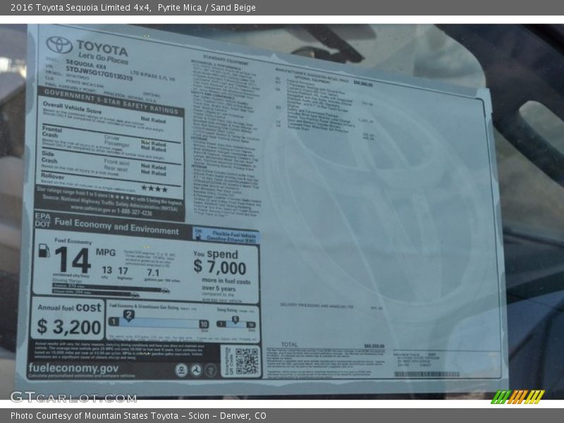Pyrite Mica / Sand Beige 2016 Toyota Sequoia Limited 4x4