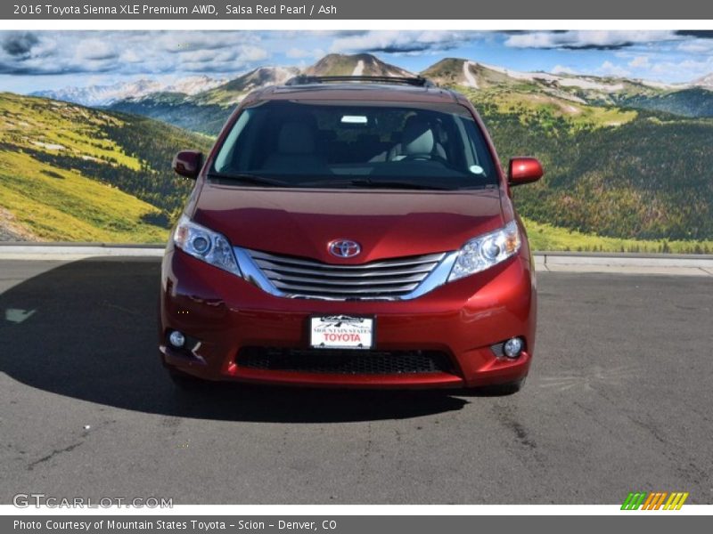 Salsa Red Pearl / Ash 2016 Toyota Sienna XLE Premium AWD