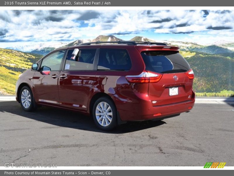 Salsa Red Pearl / Ash 2016 Toyota Sienna XLE Premium AWD
