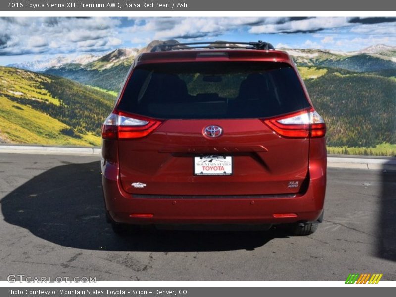Salsa Red Pearl / Ash 2016 Toyota Sienna XLE Premium AWD
