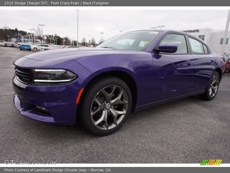 Plum Crazy Pearl / Black/Tungsten 2016 Dodge Charger SXT