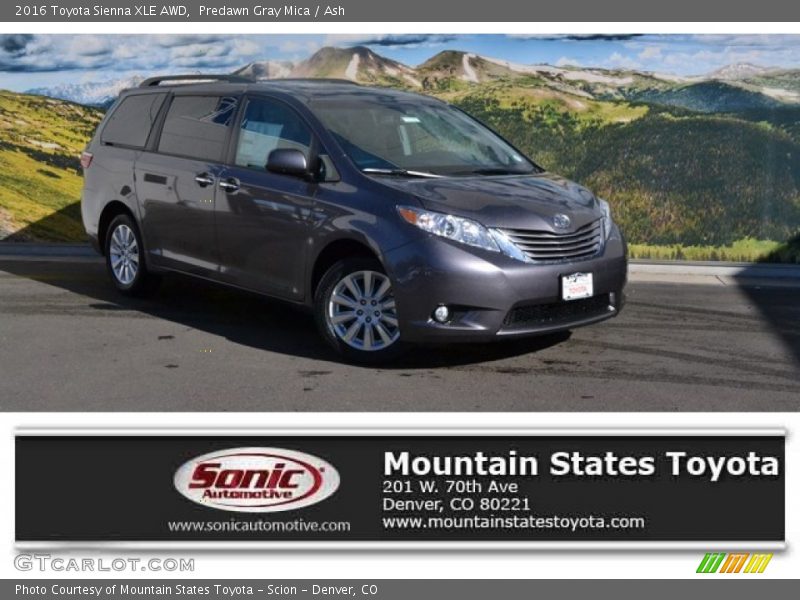 Predawn Gray Mica / Ash 2016 Toyota Sienna XLE AWD