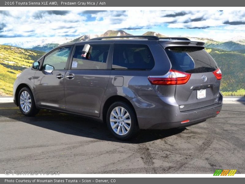 Predawn Gray Mica / Ash 2016 Toyota Sienna XLE AWD