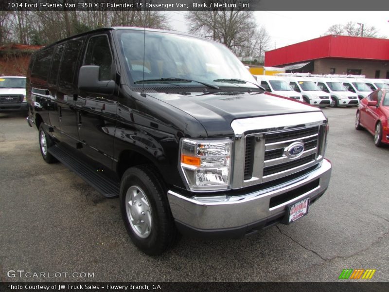 Black / Medium Flint 2014 Ford E-Series Van E350 XLT Extended 15 Passenger Van
