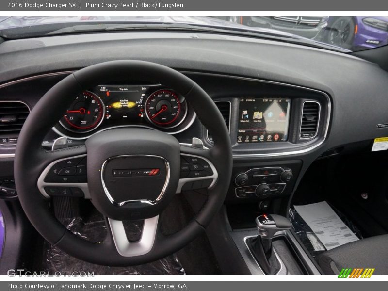 Plum Crazy Pearl / Black/Tungsten 2016 Dodge Charger SXT