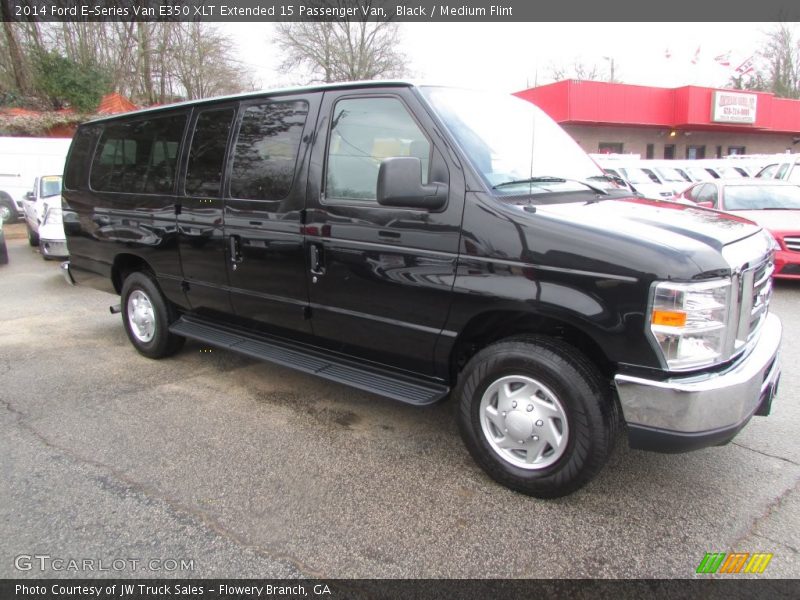 Black / Medium Flint 2014 Ford E-Series Van E350 XLT Extended 15 Passenger Van