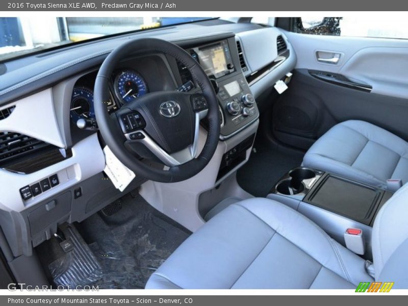 Predawn Gray Mica / Ash 2016 Toyota Sienna XLE AWD