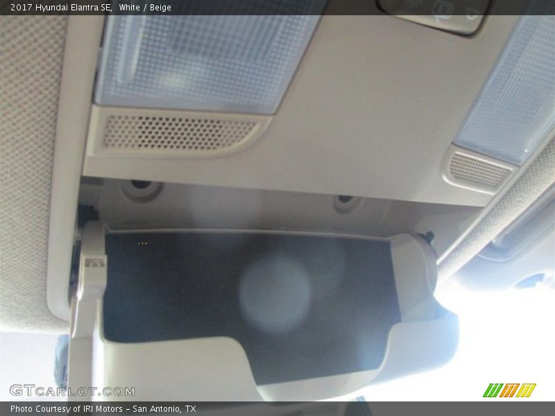 White / Beige 2017 Hyundai Elantra SE