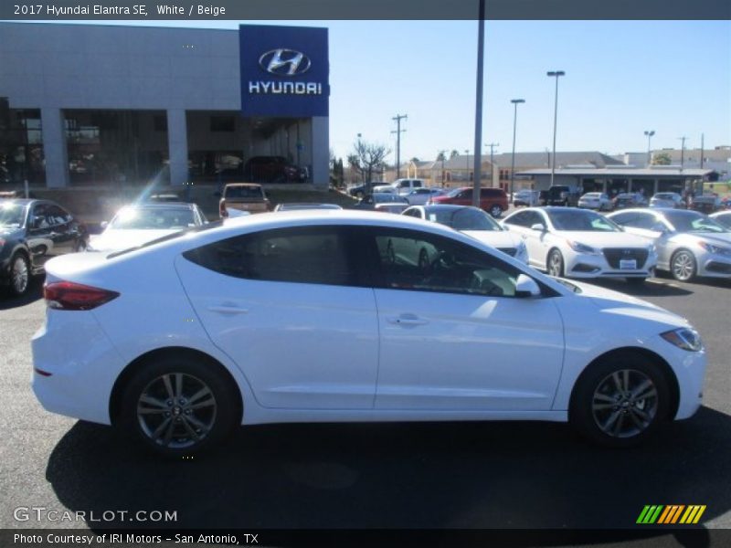 White / Beige 2017 Hyundai Elantra SE