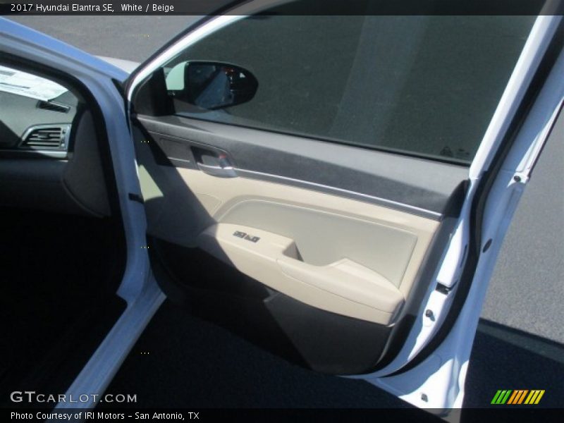 White / Beige 2017 Hyundai Elantra SE
