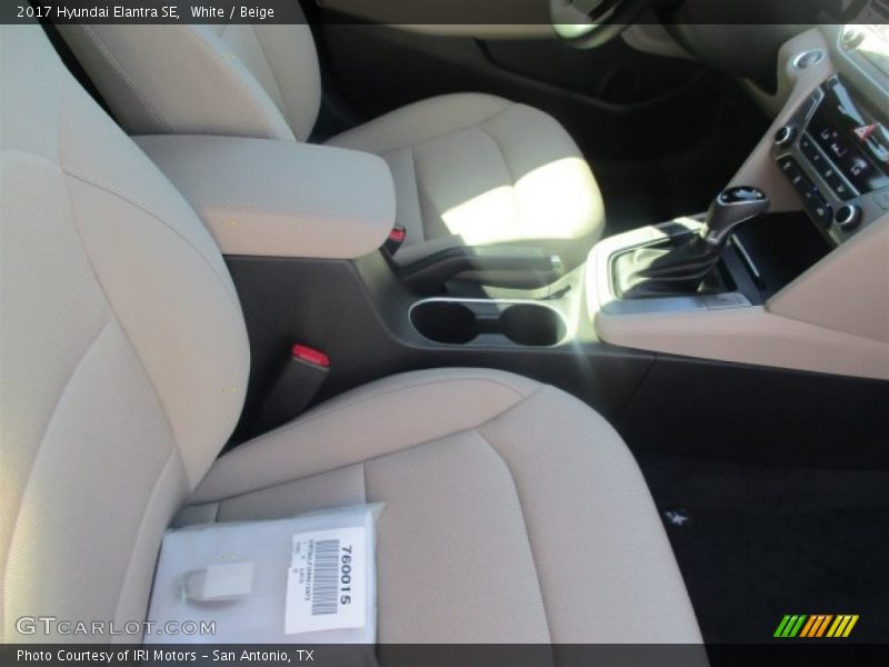 White / Beige 2017 Hyundai Elantra SE