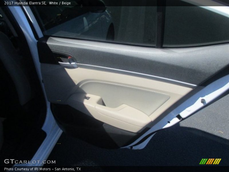 White / Beige 2017 Hyundai Elantra SE