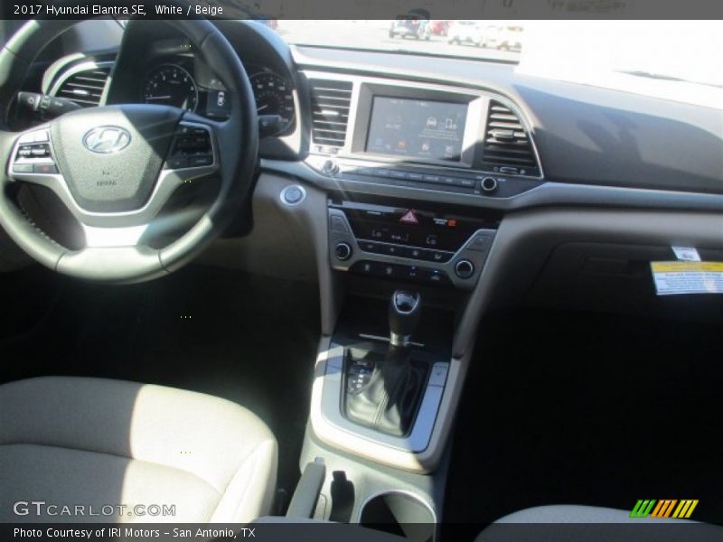 White / Beige 2017 Hyundai Elantra SE