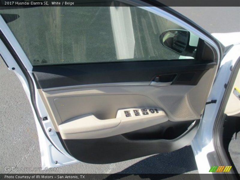 White / Beige 2017 Hyundai Elantra SE