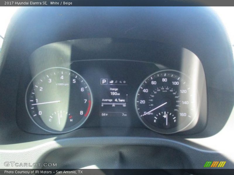 White / Beige 2017 Hyundai Elantra SE