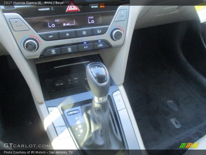 White / Beige 2017 Hyundai Elantra SE