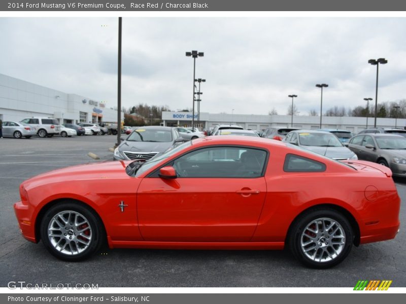 Race Red / Charcoal Black 2014 Ford Mustang V6 Premium Coupe