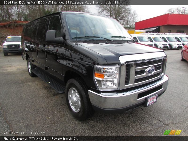 Black / Medium Flint 2014 Ford E-Series Van E350 XLT Extended 15 Passenger Van