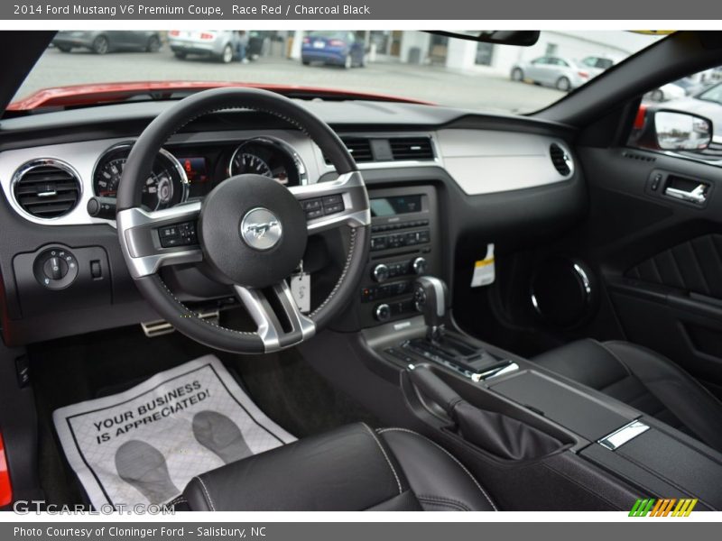 Race Red / Charcoal Black 2014 Ford Mustang V6 Premium Coupe
