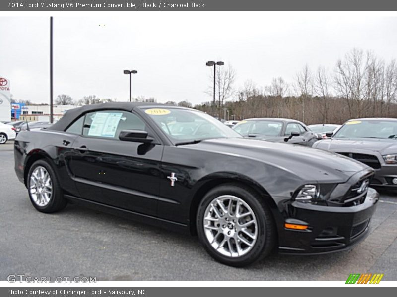 Black / Charcoal Black 2014 Ford Mustang V6 Premium Convertible