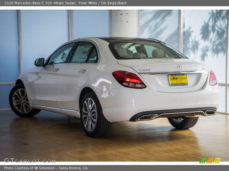 Polar White / Silk Beige/Black 2016 Mercedes-Benz C 300 4Matic Sedan