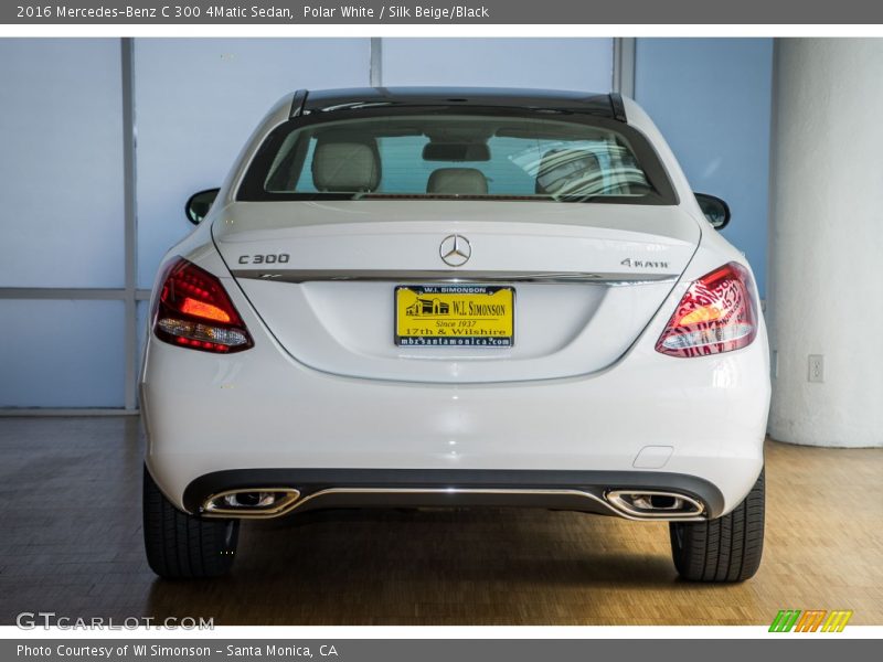 Polar White / Silk Beige/Black 2016 Mercedes-Benz C 300 4Matic Sedan