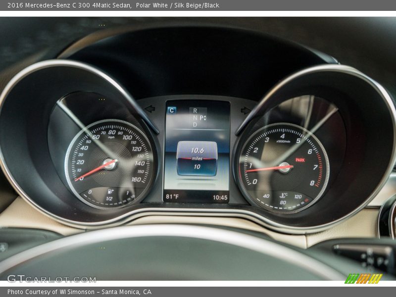 Polar White / Silk Beige/Black 2016 Mercedes-Benz C 300 4Matic Sedan