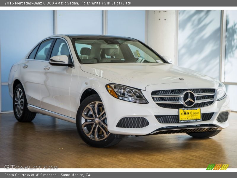 Polar White / Silk Beige/Black 2016 Mercedes-Benz C 300 4Matic Sedan