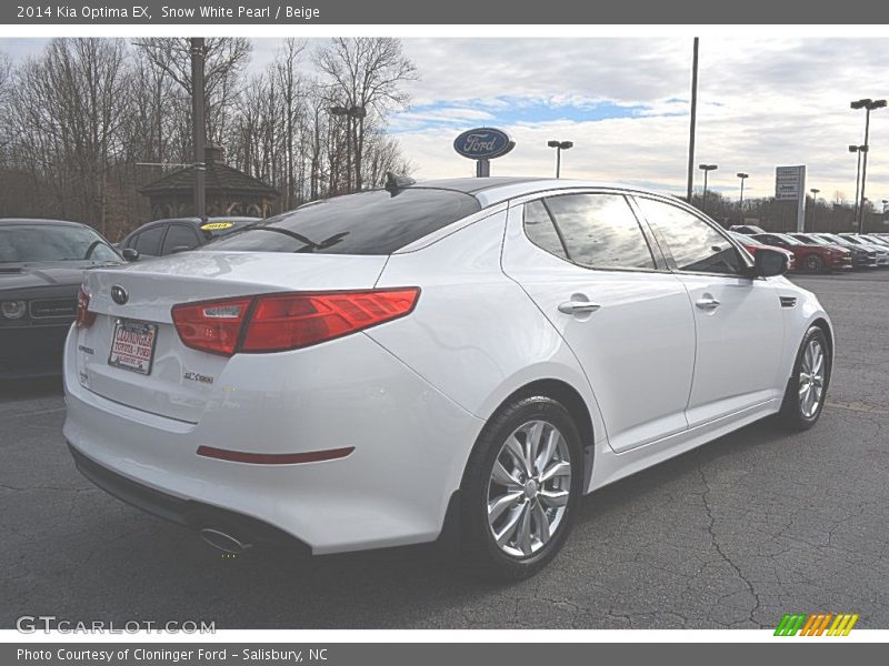 Snow White Pearl / Beige 2014 Kia Optima EX