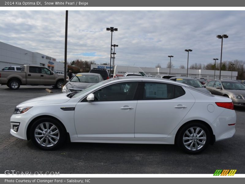 Snow White Pearl / Beige 2014 Kia Optima EX