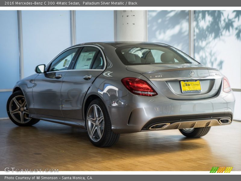 Palladium Silver Metallic / Black 2016 Mercedes-Benz C 300 4Matic Sedan