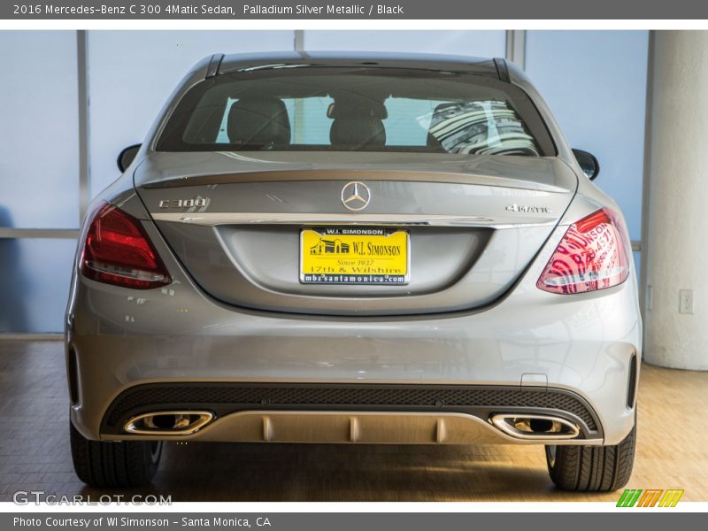Palladium Silver Metallic / Black 2016 Mercedes-Benz C 300 4Matic Sedan