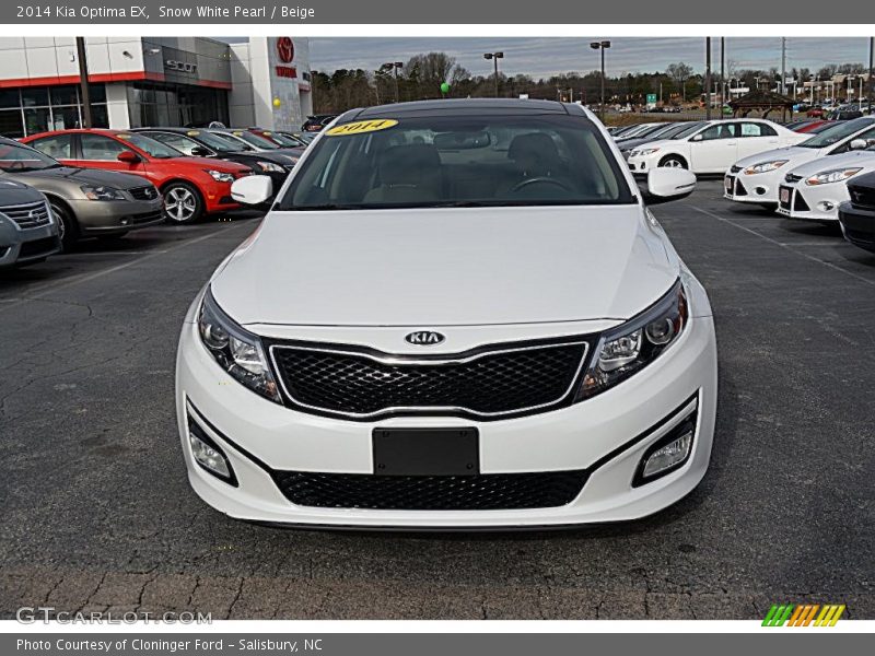 Snow White Pearl / Beige 2014 Kia Optima EX