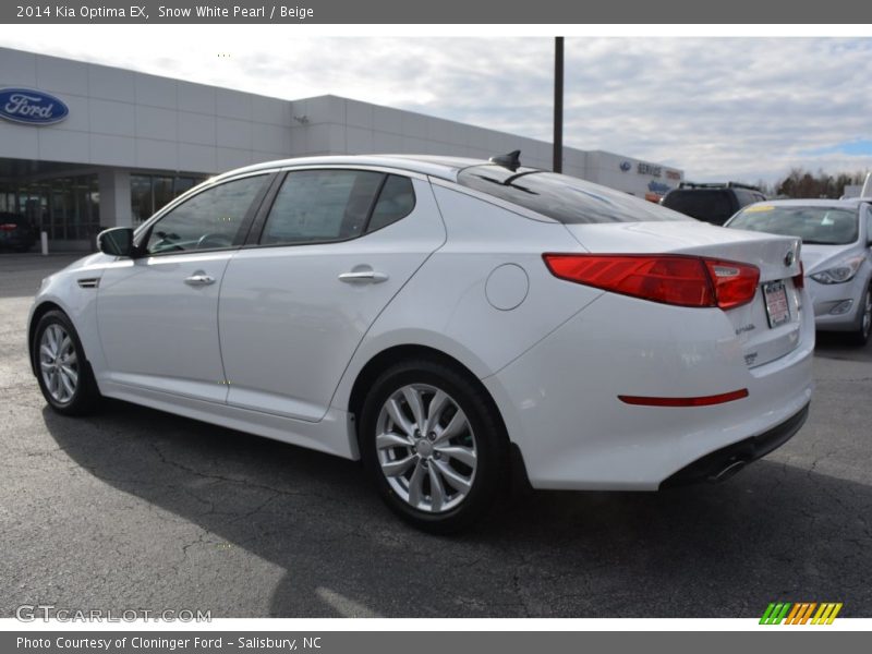 Snow White Pearl / Beige 2014 Kia Optima EX