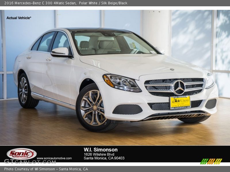 Polar White / Silk Beige/Black 2016 Mercedes-Benz C 300 4Matic Sedan