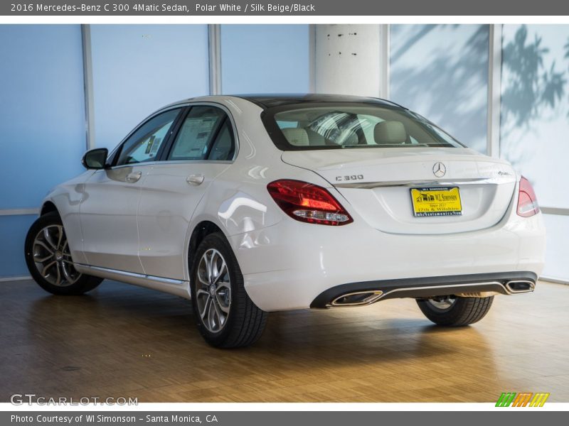 Polar White / Silk Beige/Black 2016 Mercedes-Benz C 300 4Matic Sedan