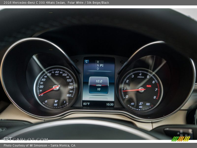 Polar White / Silk Beige/Black 2016 Mercedes-Benz C 300 4Matic Sedan