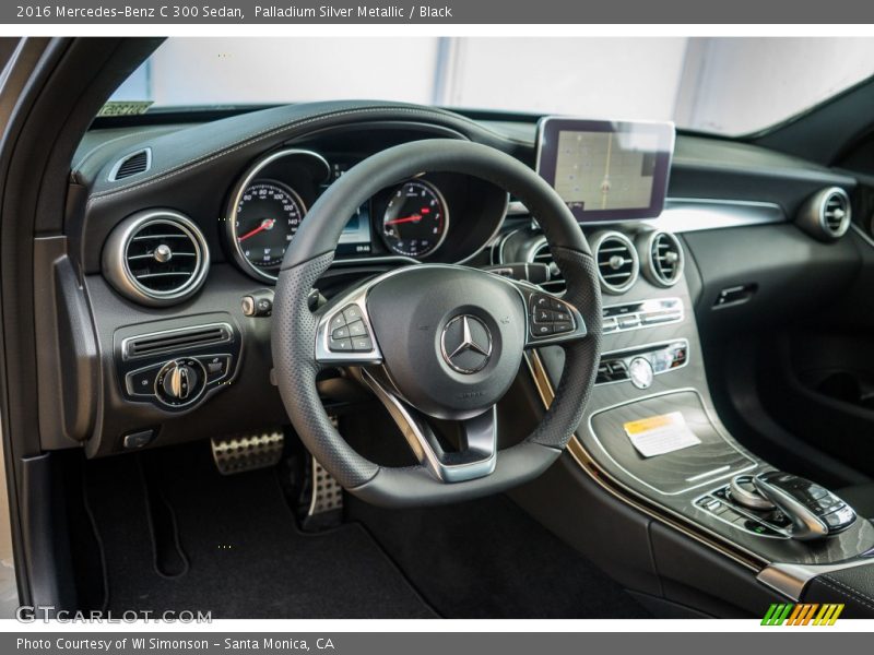 Palladium Silver Metallic / Black 2016 Mercedes-Benz C 300 Sedan