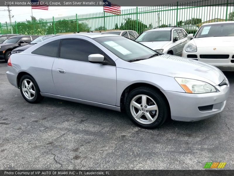 Satin Silver Metallic / Black 2004 Honda Accord EX-L Coupe