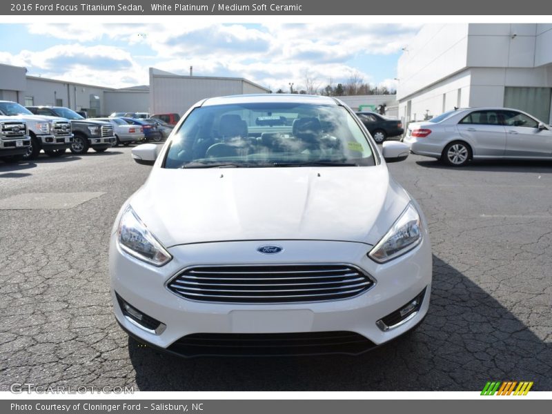 White Platinum / Medium Soft Ceramic 2016 Ford Focus Titanium Sedan