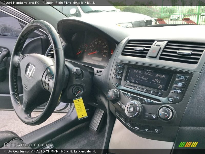 Satin Silver Metallic / Black 2004 Honda Accord EX-L Coupe