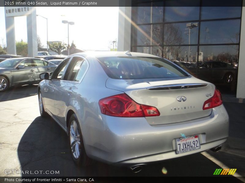 Liquid Platinum / Graphite 2015 Infiniti Q40 Sedan