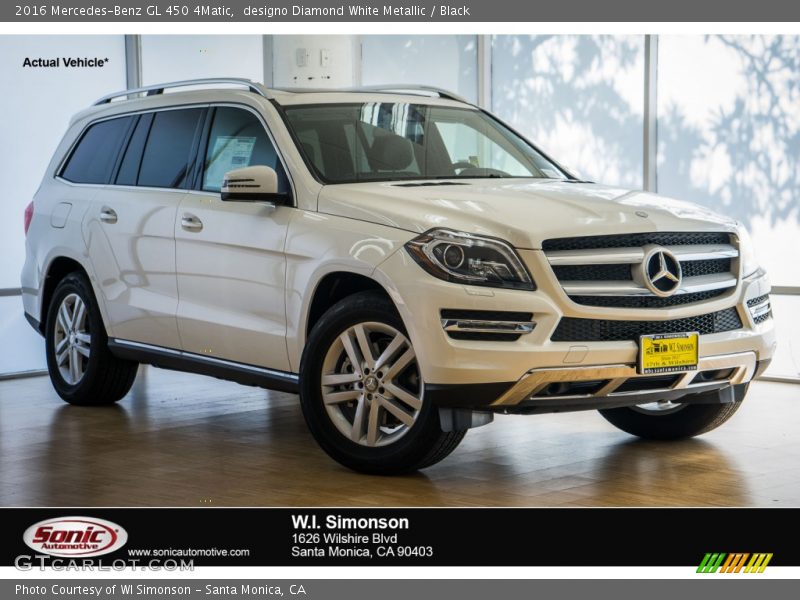 designo Diamond White Metallic / Black 2016 Mercedes-Benz GL 450 4Matic